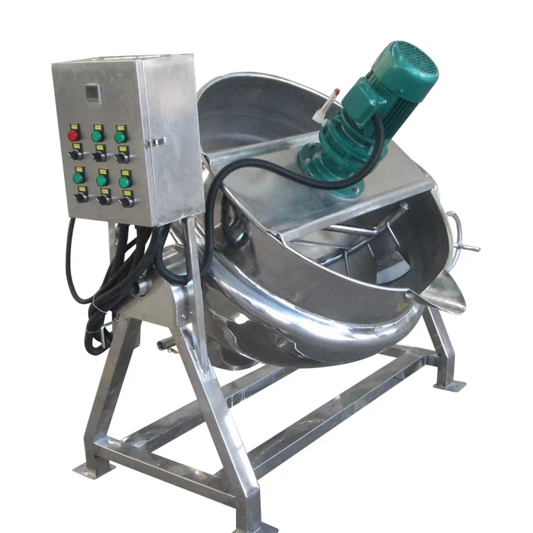 

Commercial electrical steam gas heated jam source ketchup jacketed cooking kettle cooking machine