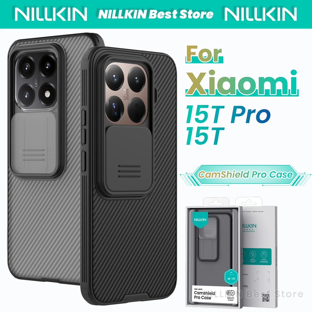 

Nillkin For Xiaomi 15T Pro / Xiaomi 15T Case TPU+PC Lens Slider Function Line Texture 360° Full Coverage Shockproof Hard Cover