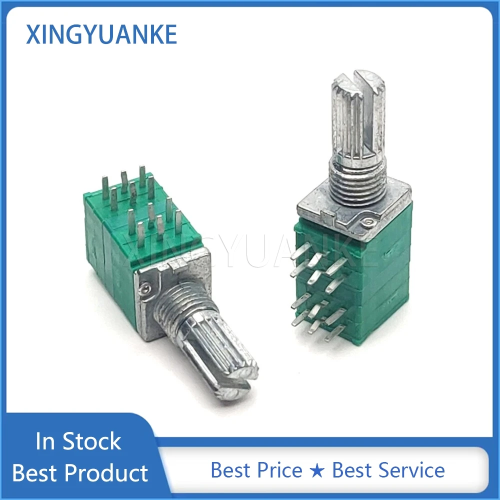 2 uds RK097G RV097NS 097 tipo 4 enlace A10K A103 amplificador de potencia de volumen de Audio potenciómetro sellado 12 pines longitud del eje de flor 15MM