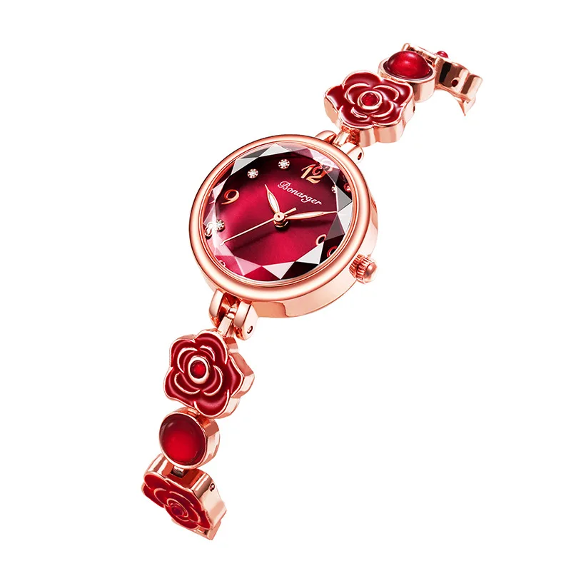 ZH200 العصرية موضة كاميليا سوار ساعة نسائية مقاوم للماء ساعة كوارتز مضيئة ضوء ساعة فاخرة هدية ، ساعات للمرأة