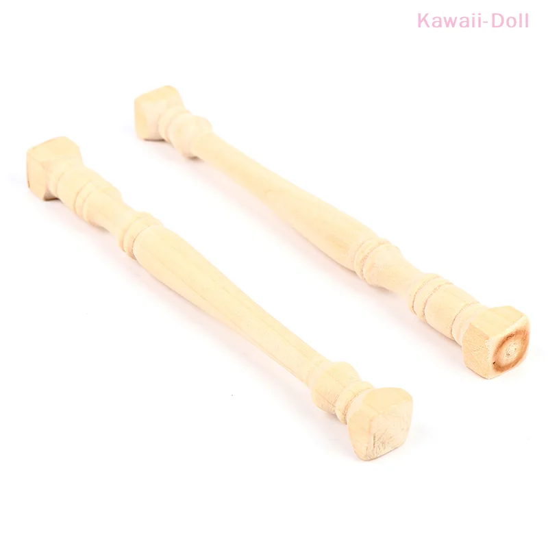 4Pcs/Set Miniature Wooden Roman Pillar Model 1:12 Dollhouse Furnitures Toys