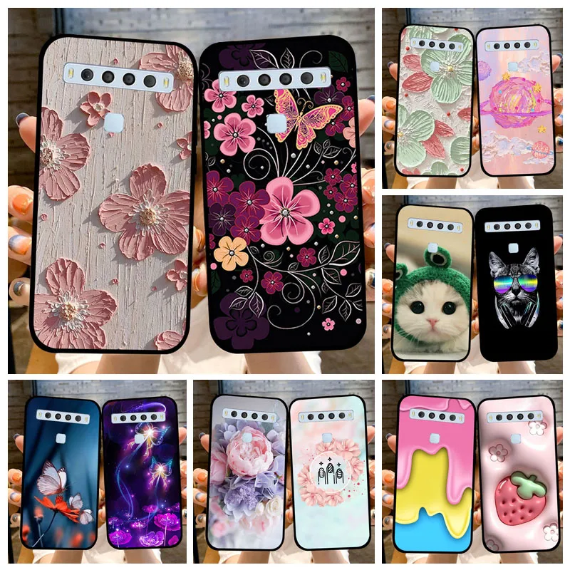 For TCL 10 Lite Case Silicon TPU Flower Landscape Phone Cases On for TCL 10L T770H T770B Portector Soft Cover 10Lite 4187U