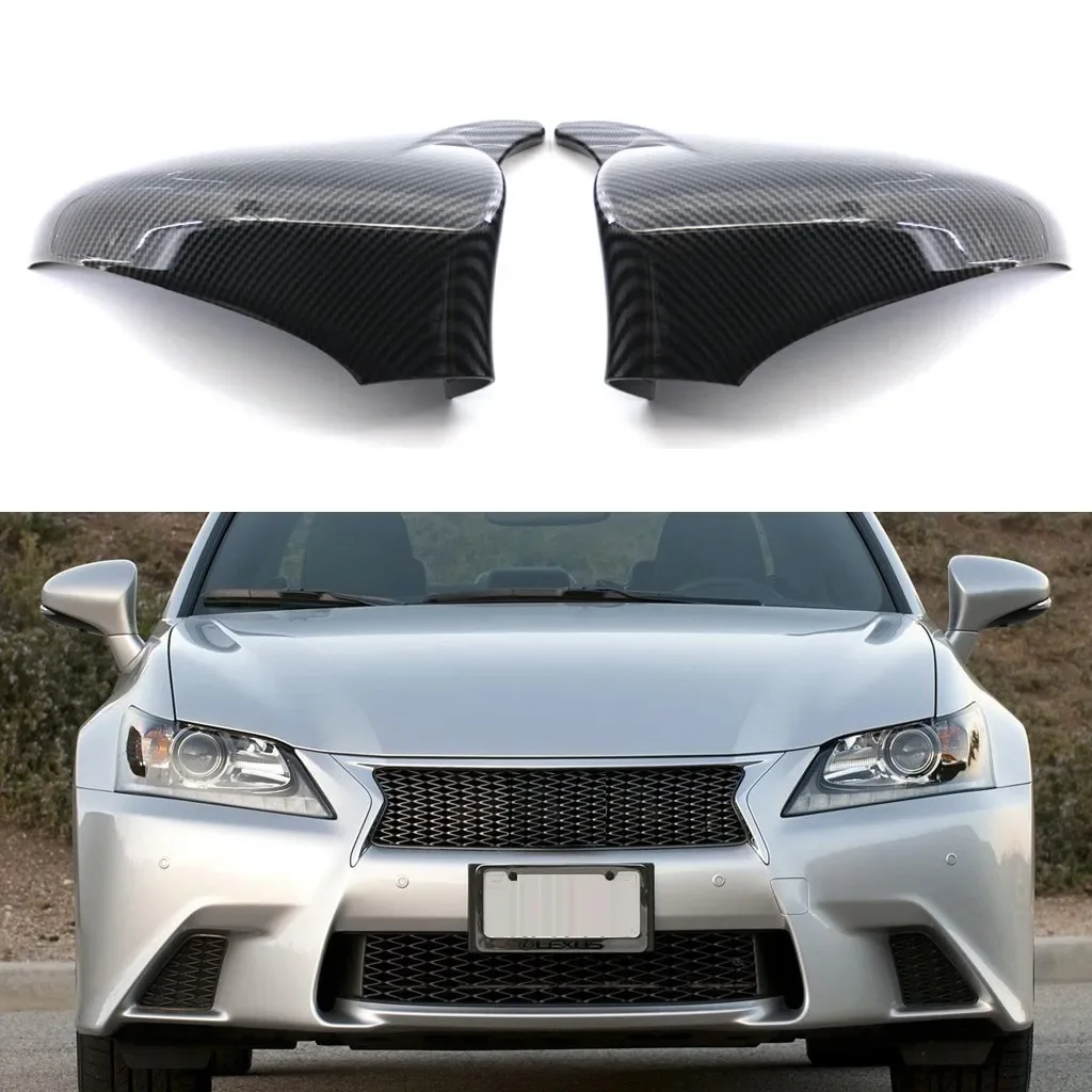 

LHD Rearview Side Mirror Covers Replace For Lexus GS L10 ES XV60 RC / RC F sport IS XE30 Carbon Look Paste Directly Mirror Caps