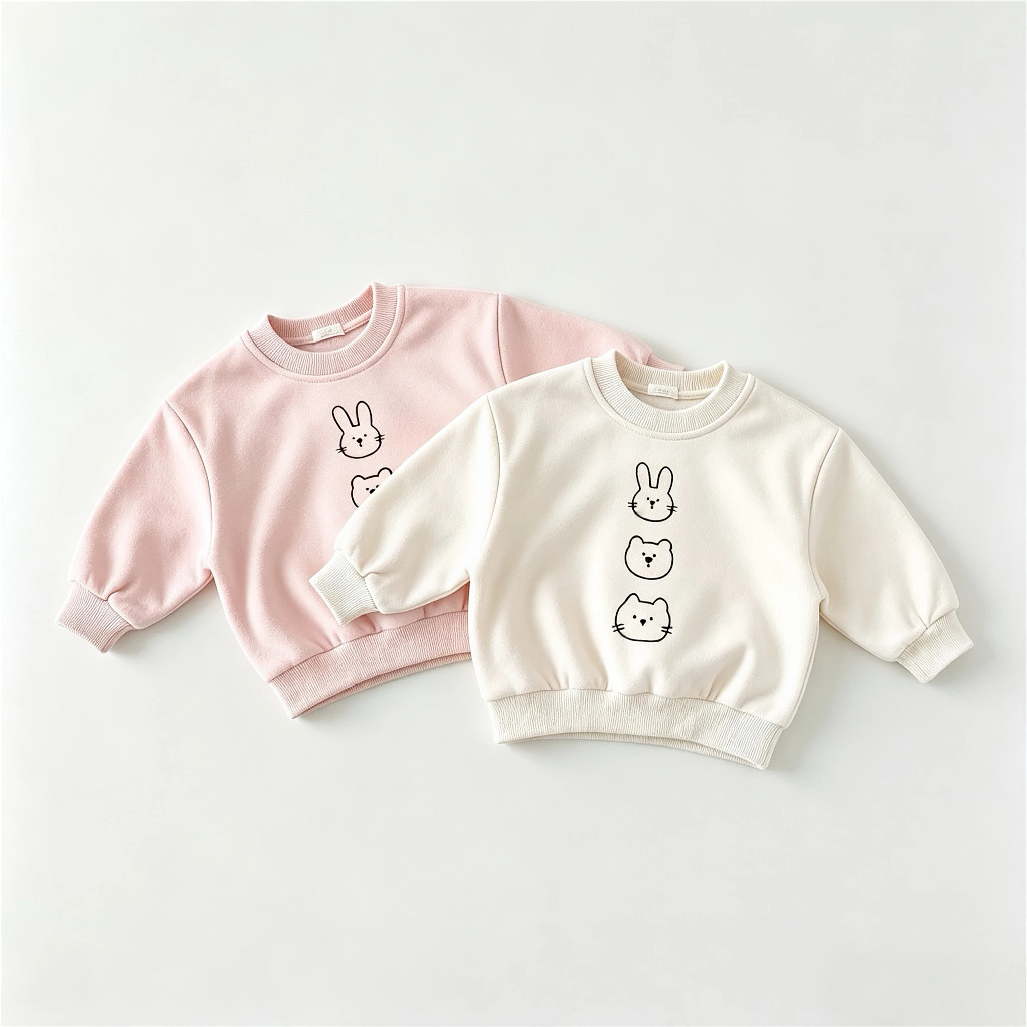Autumn Children's Wear Long Sleeve Tops Sweatshirt Baby Girls Crewneck Hoodie Korean Style Fashion Casual Versatile Kids Sweater