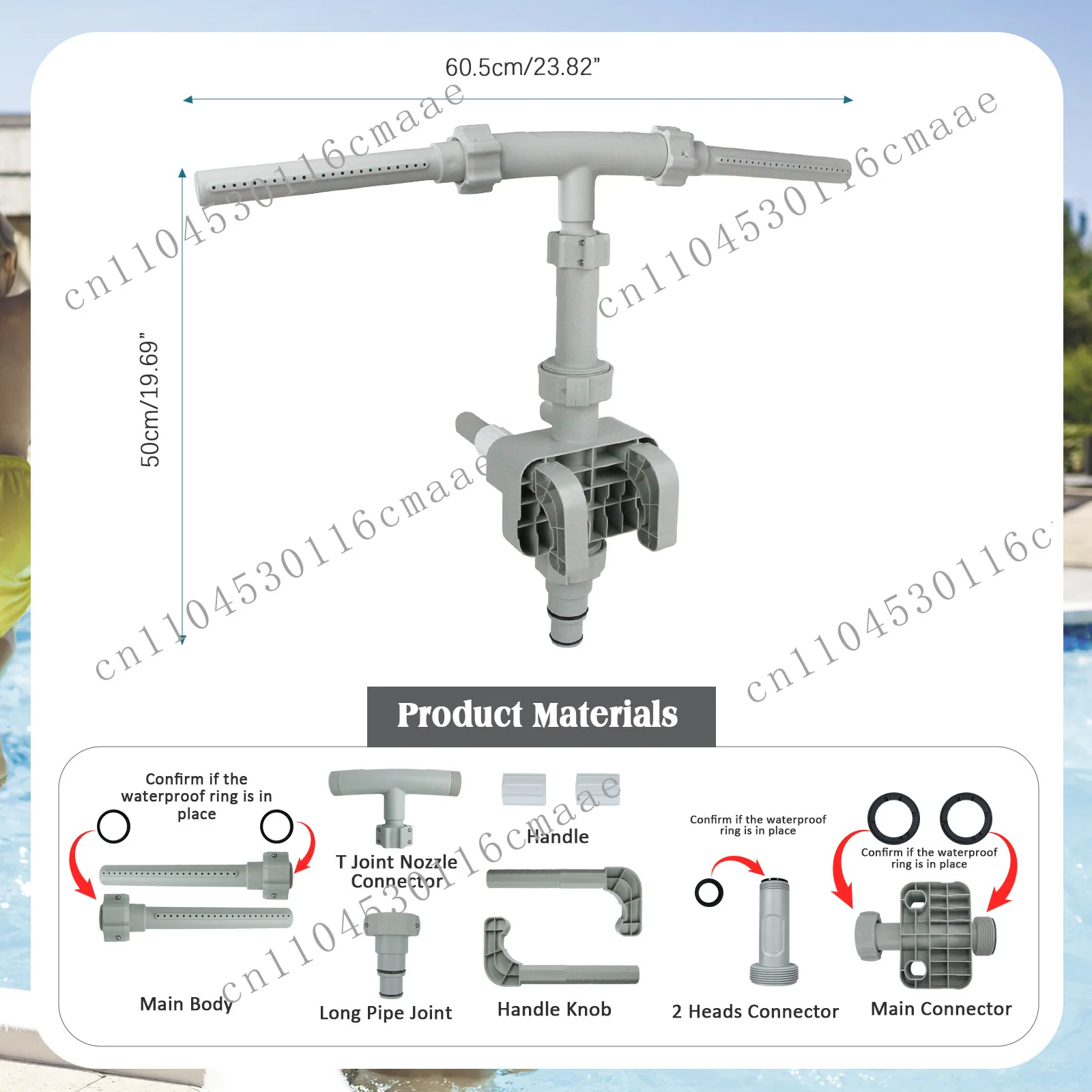 For swimming pool sprinklers Elegant pool sprinklers that decorate pools