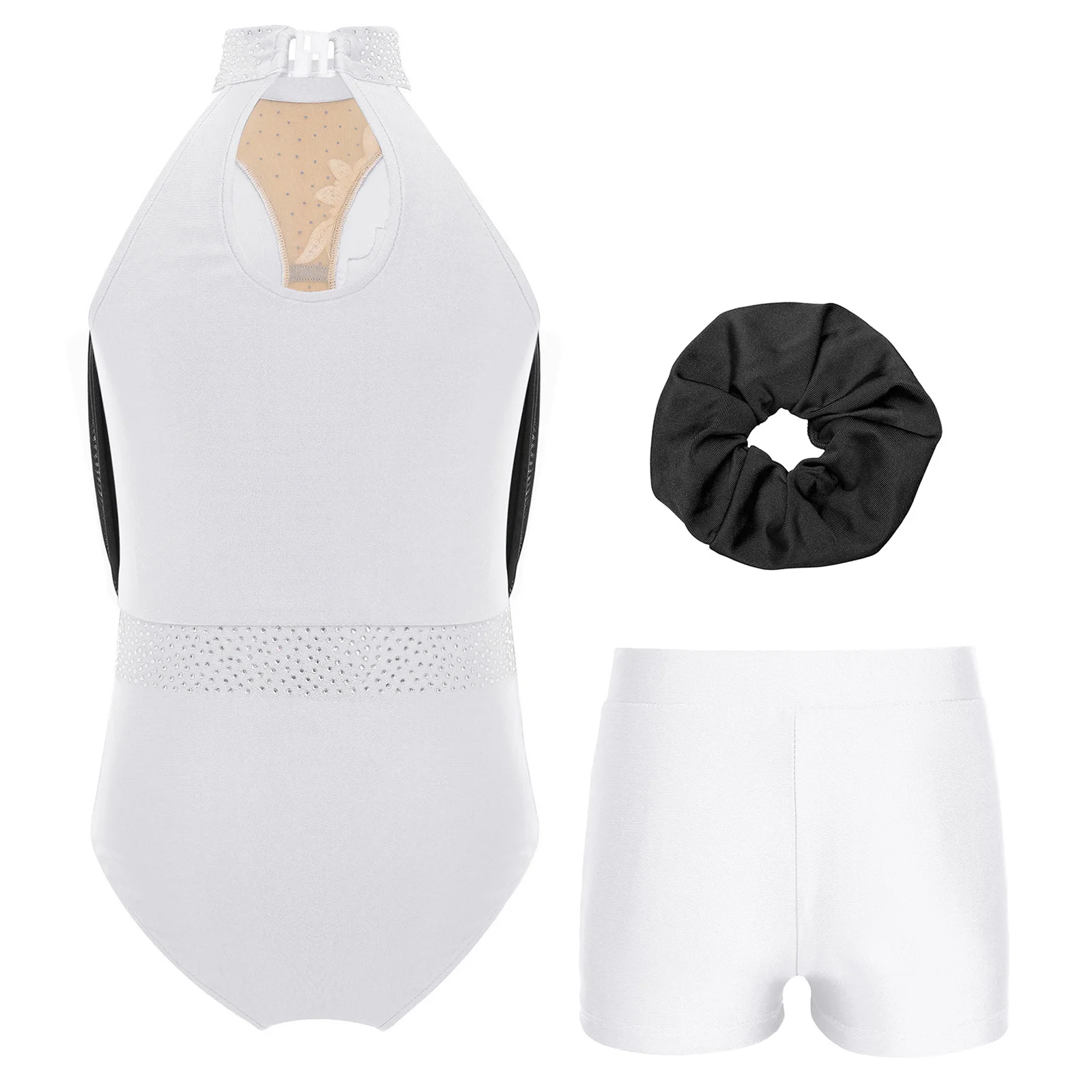 

Children Figure Skating Gymnastics Leotard Kids ColorBlock Bodysuit Ballet Outfit Dance Jumpsuit for Girls Acrobatics Costumes