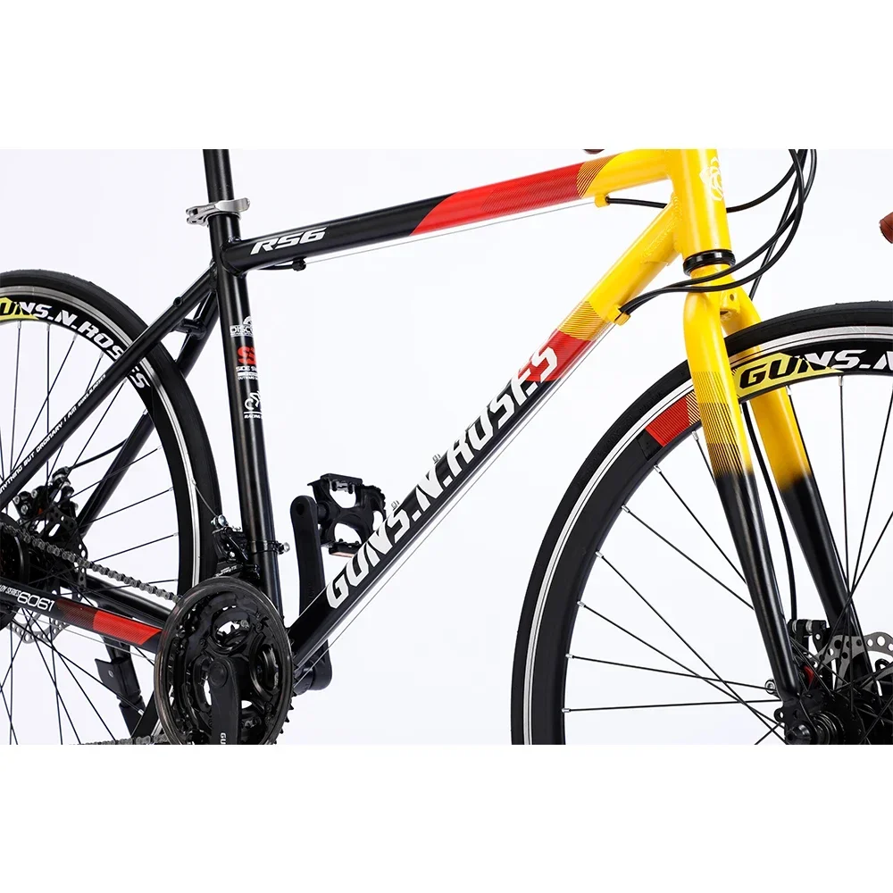 Road Bikes Bend The Handle Spoke Wheel Aluminum Alloy 700c 21 Speed Race Disc Brake Road Bikes Outdoor Sports Equipment