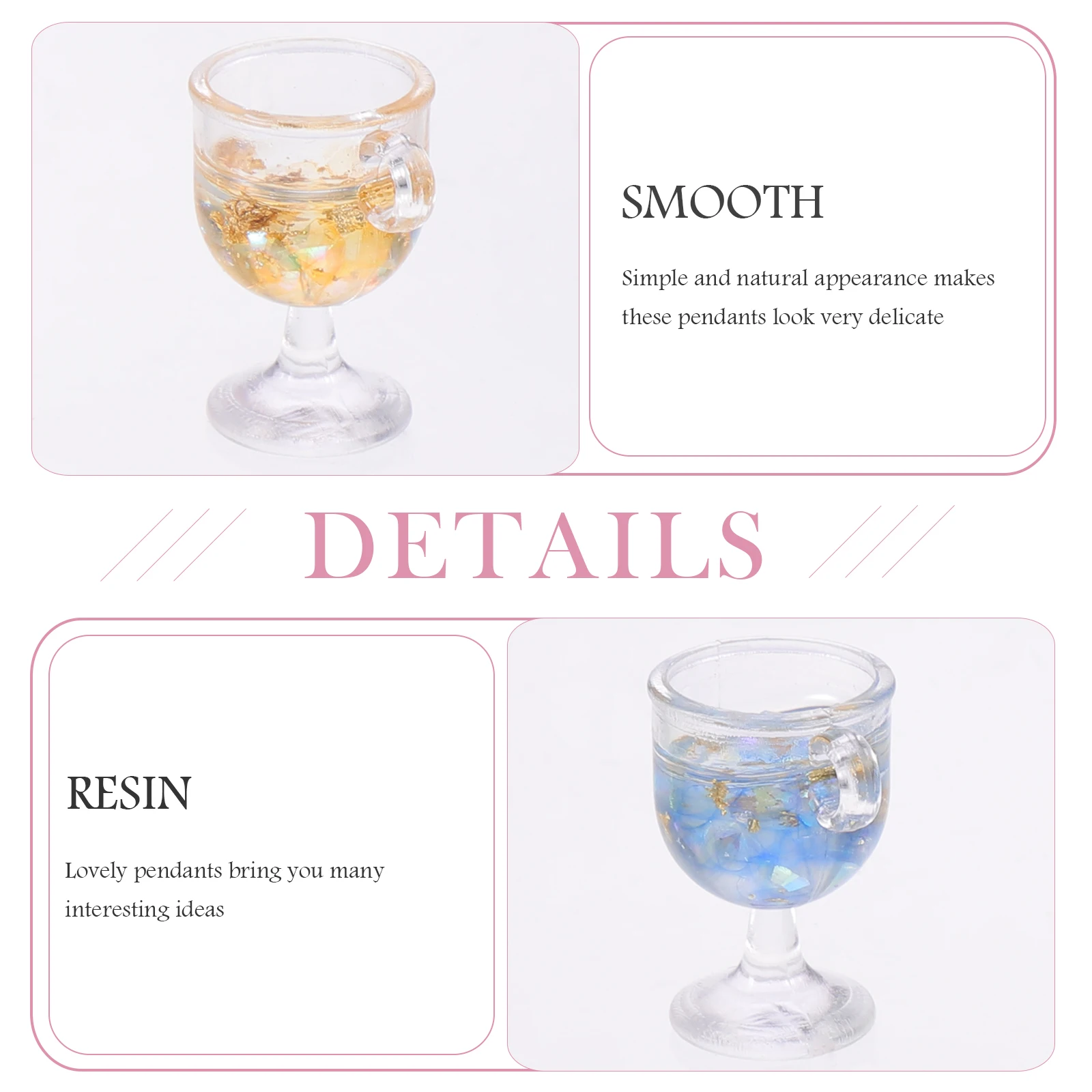 

25 Pcs Simulation Juice Earrings Resin Goblet Charms Mini Pendant Accessories for DIY Jewelry Making Bracelets Necklaces