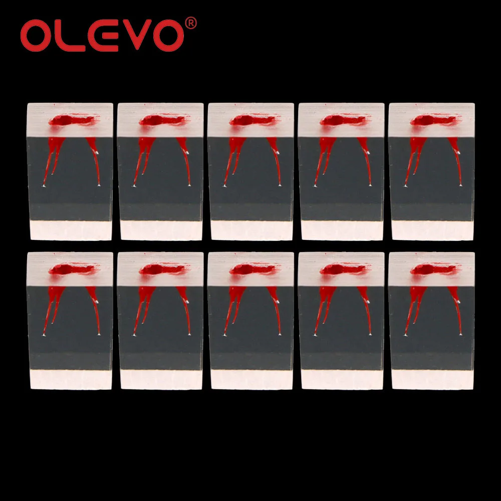 OLEVO Dental RCT Pulp Cavity Study Practice Block Endo Root Canal Teeth Teaching Model Endodontic Clear Resin Dentistry Training