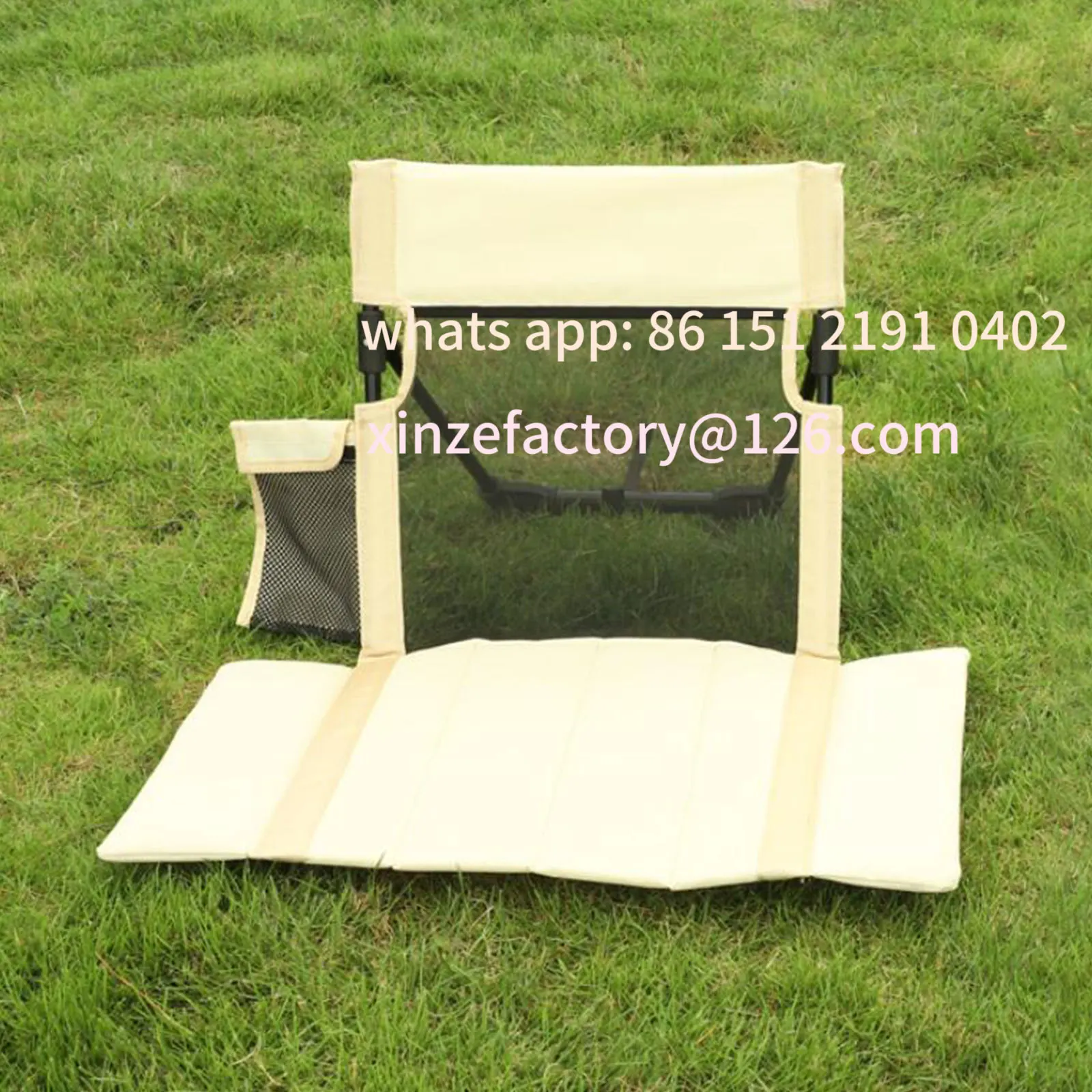 

Customizable Chair with Backrest Lightweight Floor Seat Portable Poolside Chair for Road Trips Beach Yard Barbec