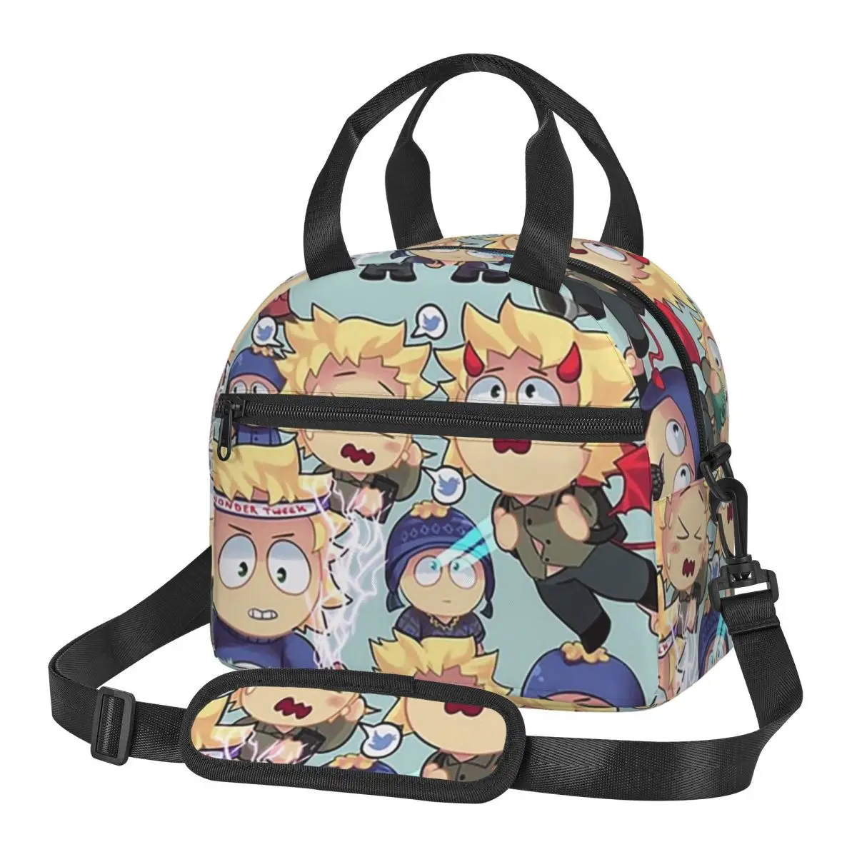 South Park- Tweek X Craig Collage Lunch Bags Insulated Bento Box Waterproof Lunch Tote Picnic Bags Thermal Bag for Woman Travel