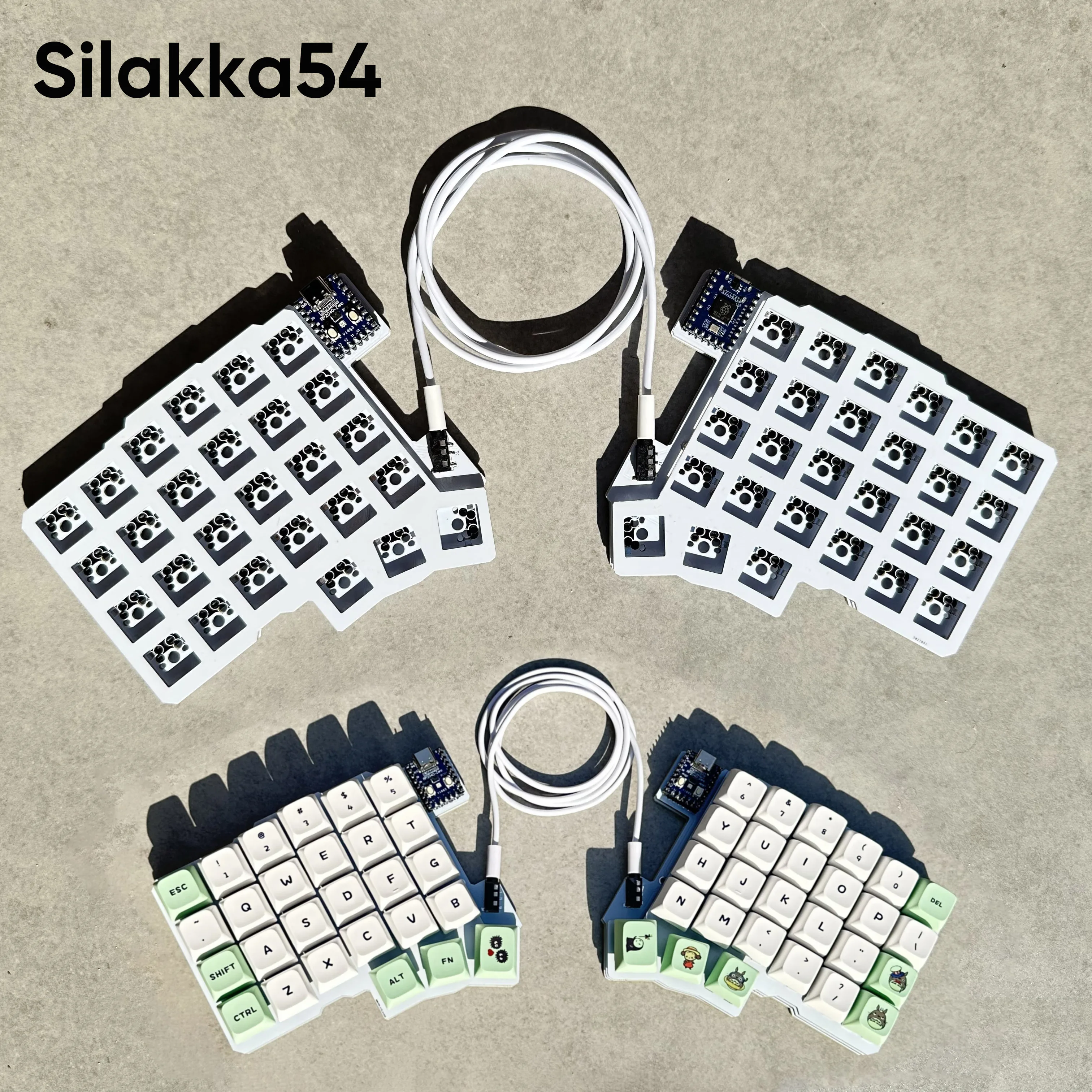 

Silakka54 Split Gaming Keyboard Hot Swap Support QMK/VIAL Wired Keyboard Ergonomics RP2040zero PC Gamer Customized kit