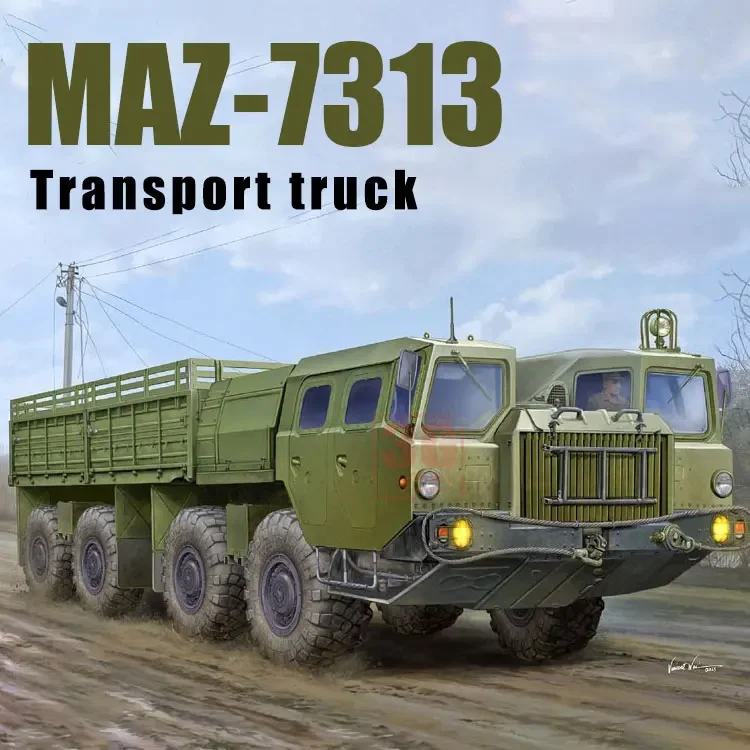 Trumpeter Assembled Truck Model Kit 01050 MAZ-7313 Heavy Transport Truck 1/35