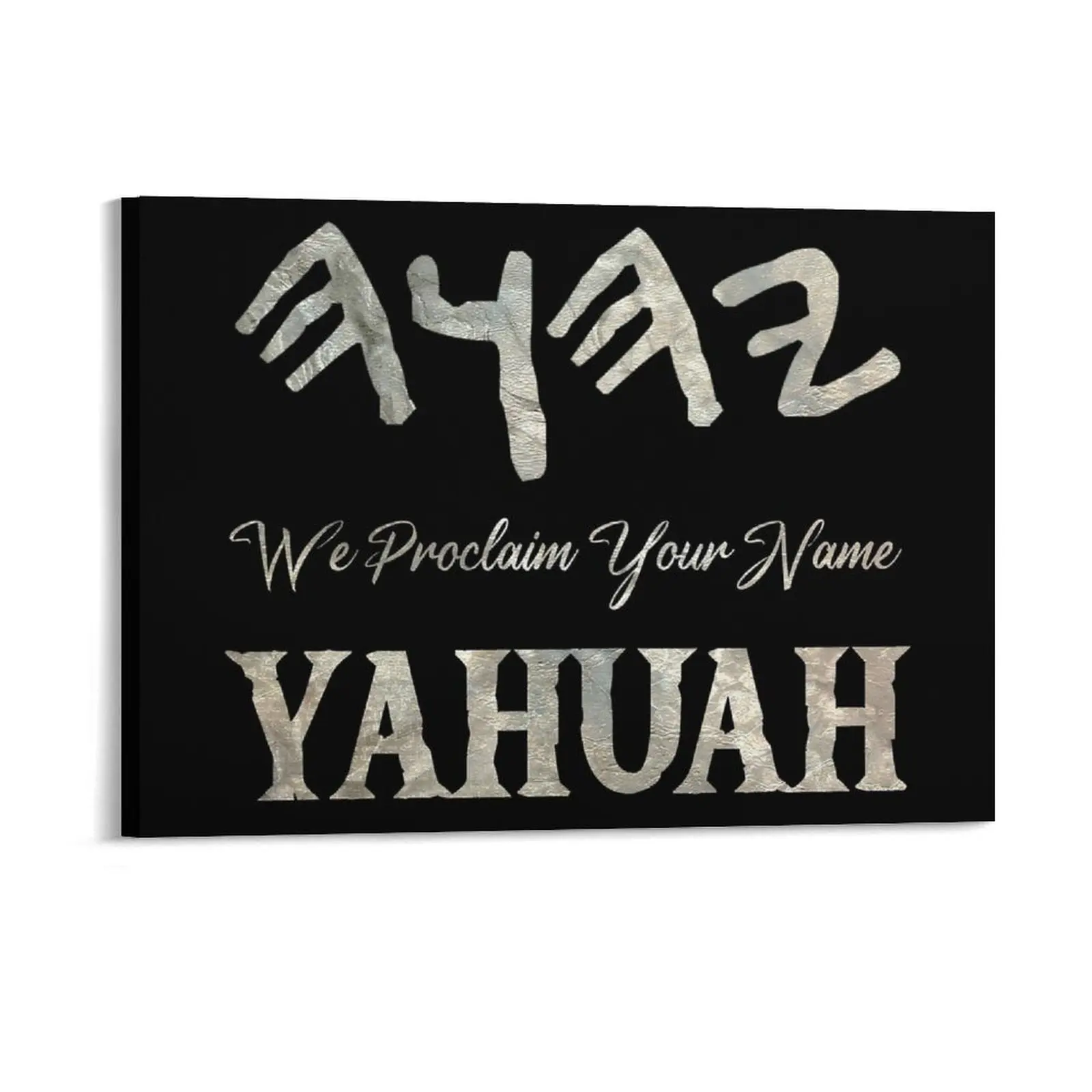 

Yahuah God The Father Jesus Yahushathe Son Aleph Tav Christian Names of YHVH Canvas Painting Wall Cave Framed Wall Paintings