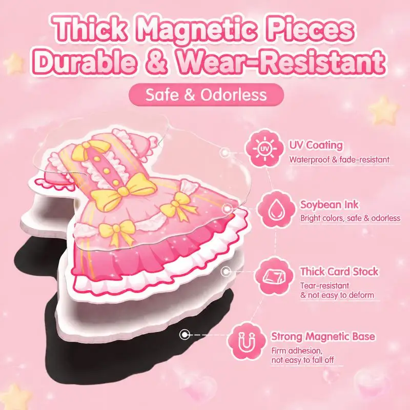 Hot Sale Magnetic Princess Quiet Book With Reusable Stickers Precut Design For Little Girls Home Travel Play Educational Toy view 5