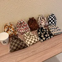 Mini Pouch Cute Cosmetic Pouch String Pouchs Drawstring Bag Portable Travel Storage Pouches Multipurpose Cosmetic Bag 파우치