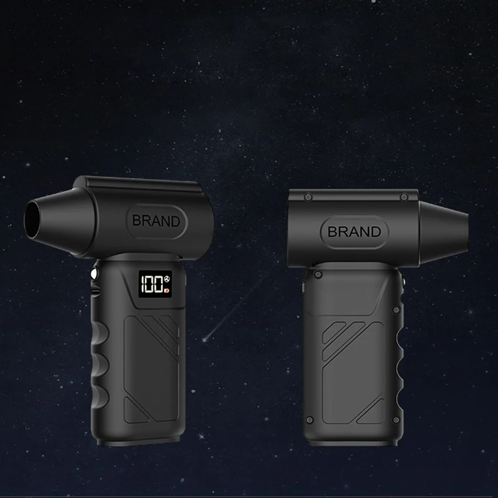 Ventilador Turbo ajustable de 5 velocidades con pantalla de batería de luz Led potente soplador de aire plumero de aire comprimido para coche/PC/limpieza del hogar