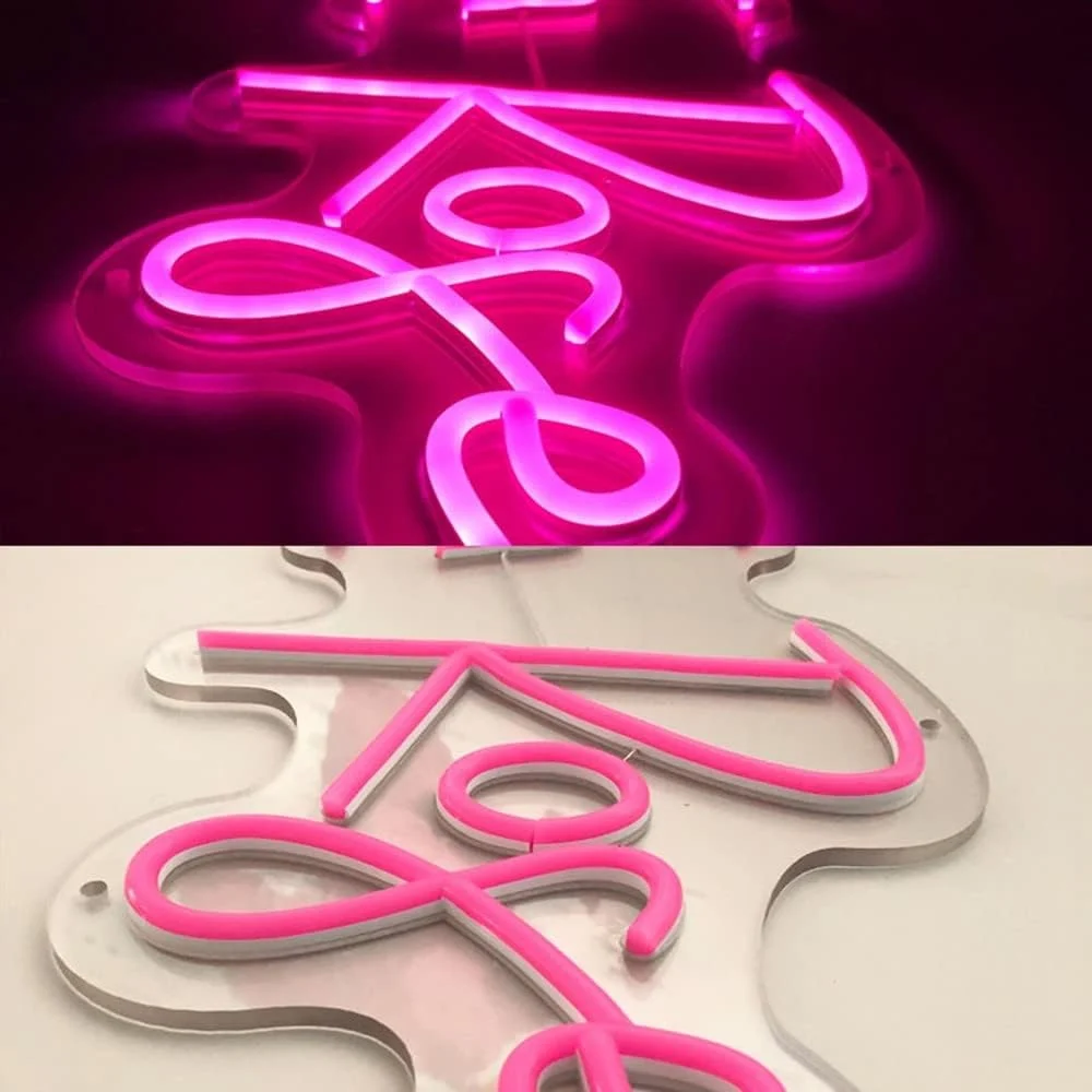 La vie en rose Neon LED Signs USB Powered Acrylic Light For Wall Decor Valentine's Day Dating Private Party Company Atmosphere