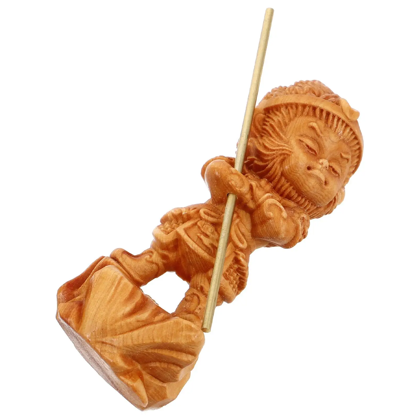 

Клиф Обезьяна Статуя приборной панели автомобиля Фигурка ручной работы Деревянная скульптура животного Wukong Миниатюрный домашний декор