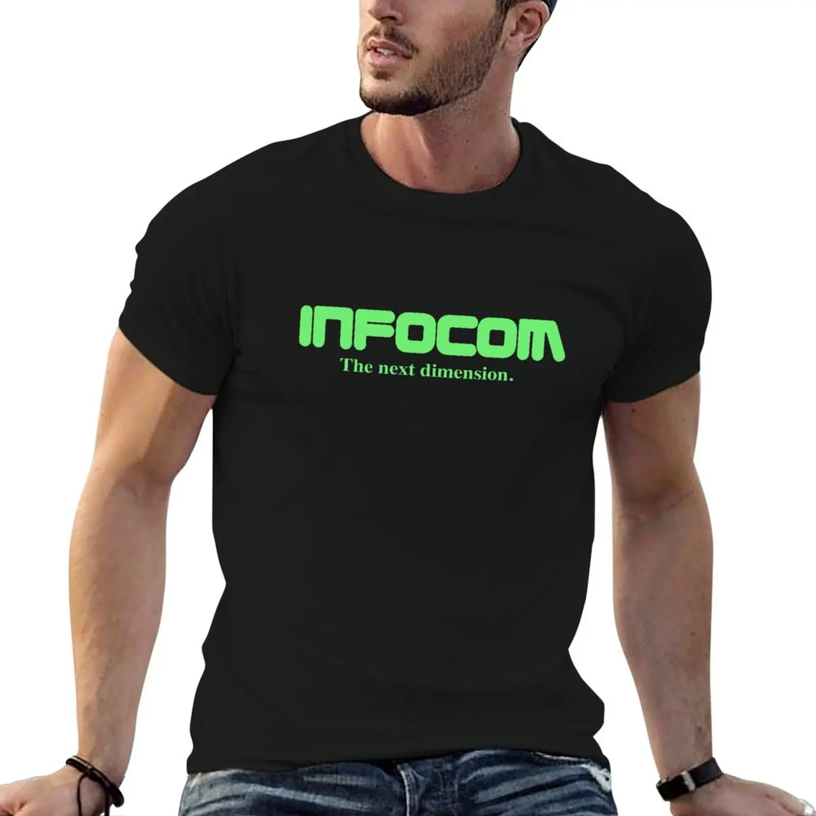 

high T-Shirt man cotton shirt Infocom quality shirt t men Games Logo cotton 100% t