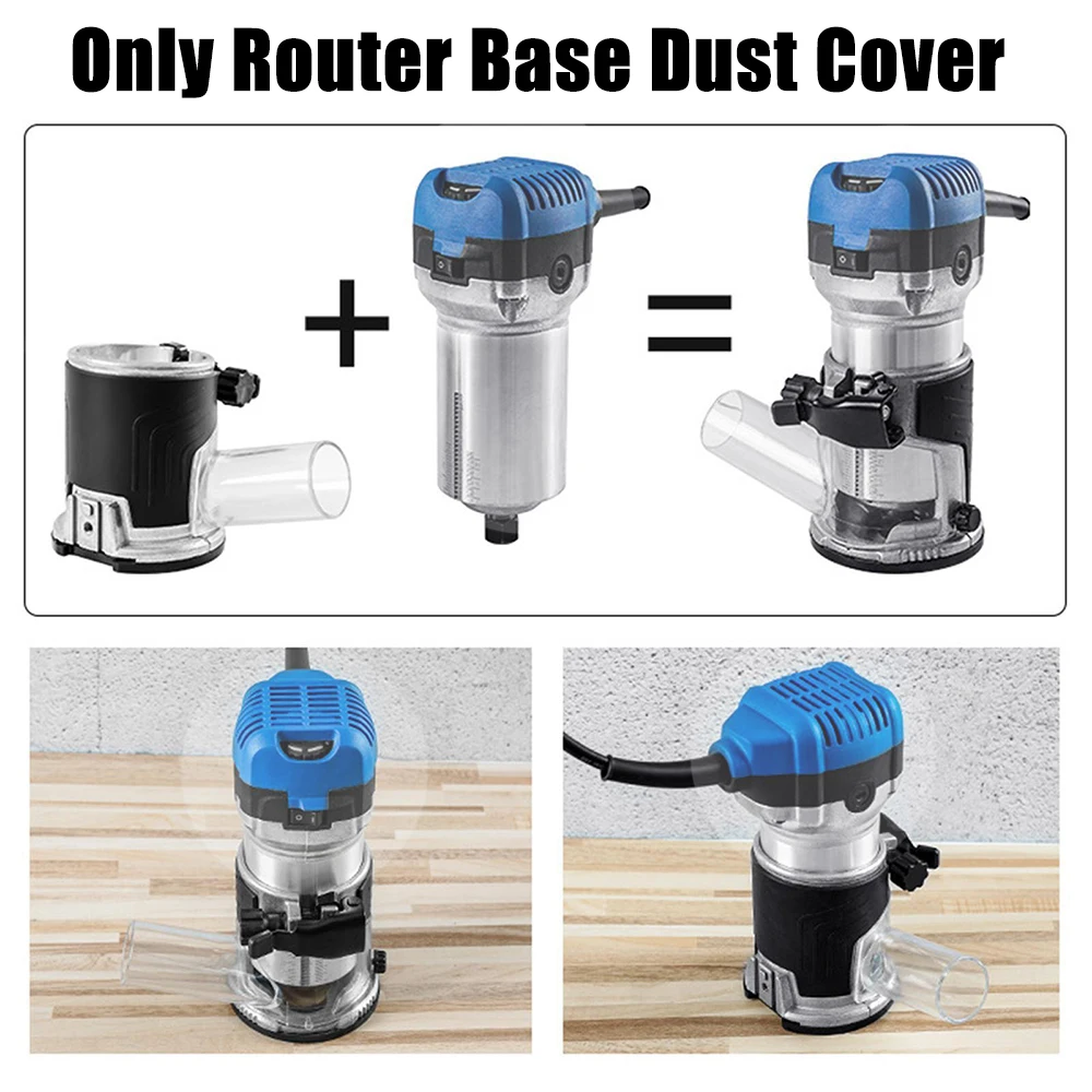 Router Base Dust Cover Wood Milling Cutter Base Trimming Machine Milling Stand Workshop Equipment Power Tools Routers Joiners