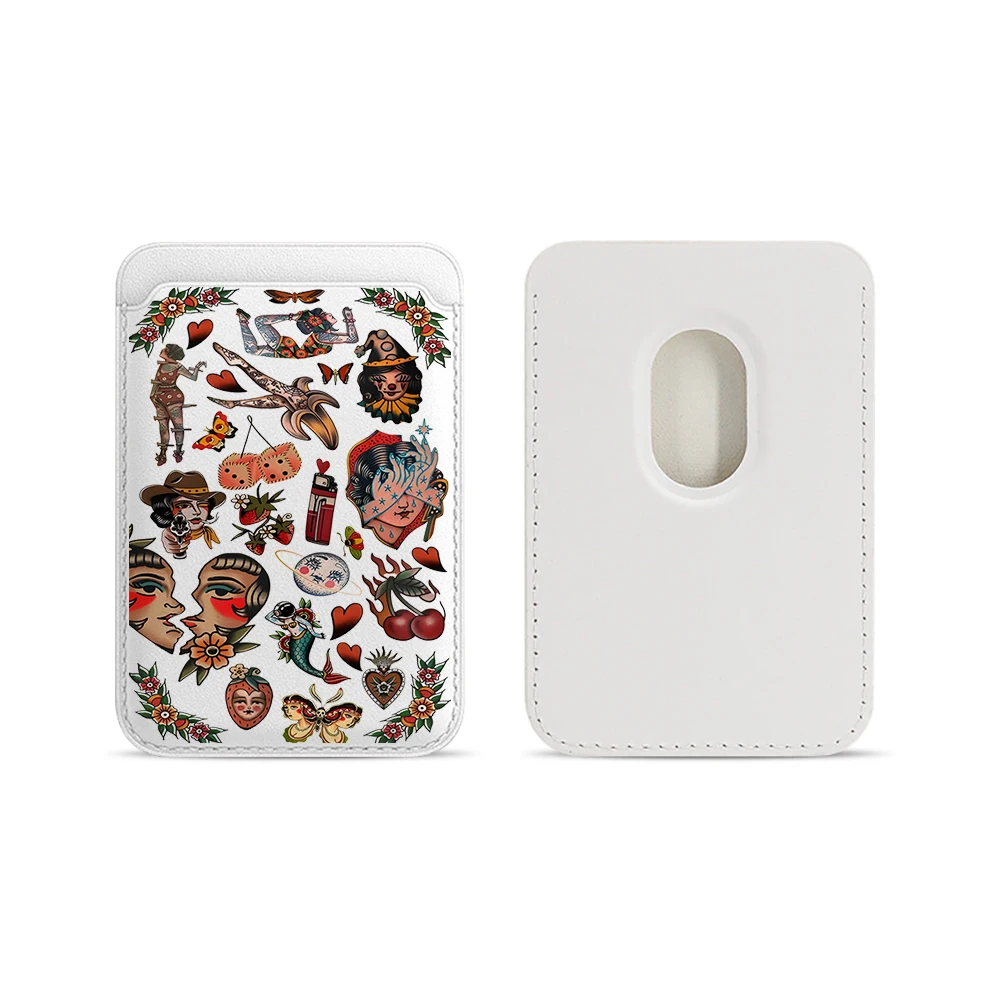 Retro Cowgirl INS Leder-Kartenetui Handyhülle Kartenhalter Geeignet für alle iPhone-Hüllen Magsafe Magnetische Karten-Handy-Rückentasche – Detail 5
