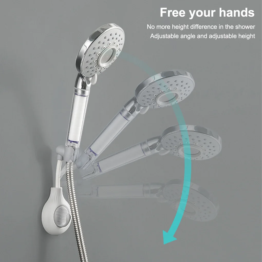 Shower Head Holder Wall Adjustable Showerhead Bracket Punch Free Rack