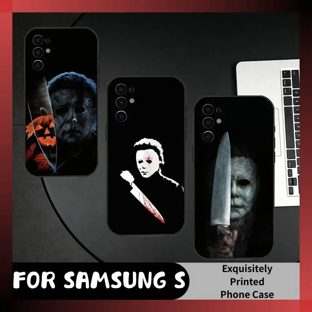 

Character Terrifying M-Michae Myers Phone Case For Samsung S25,S24,S21,S22,S23,S20,Ultra,S26,Plus,Fe,Note,5G Black Cover