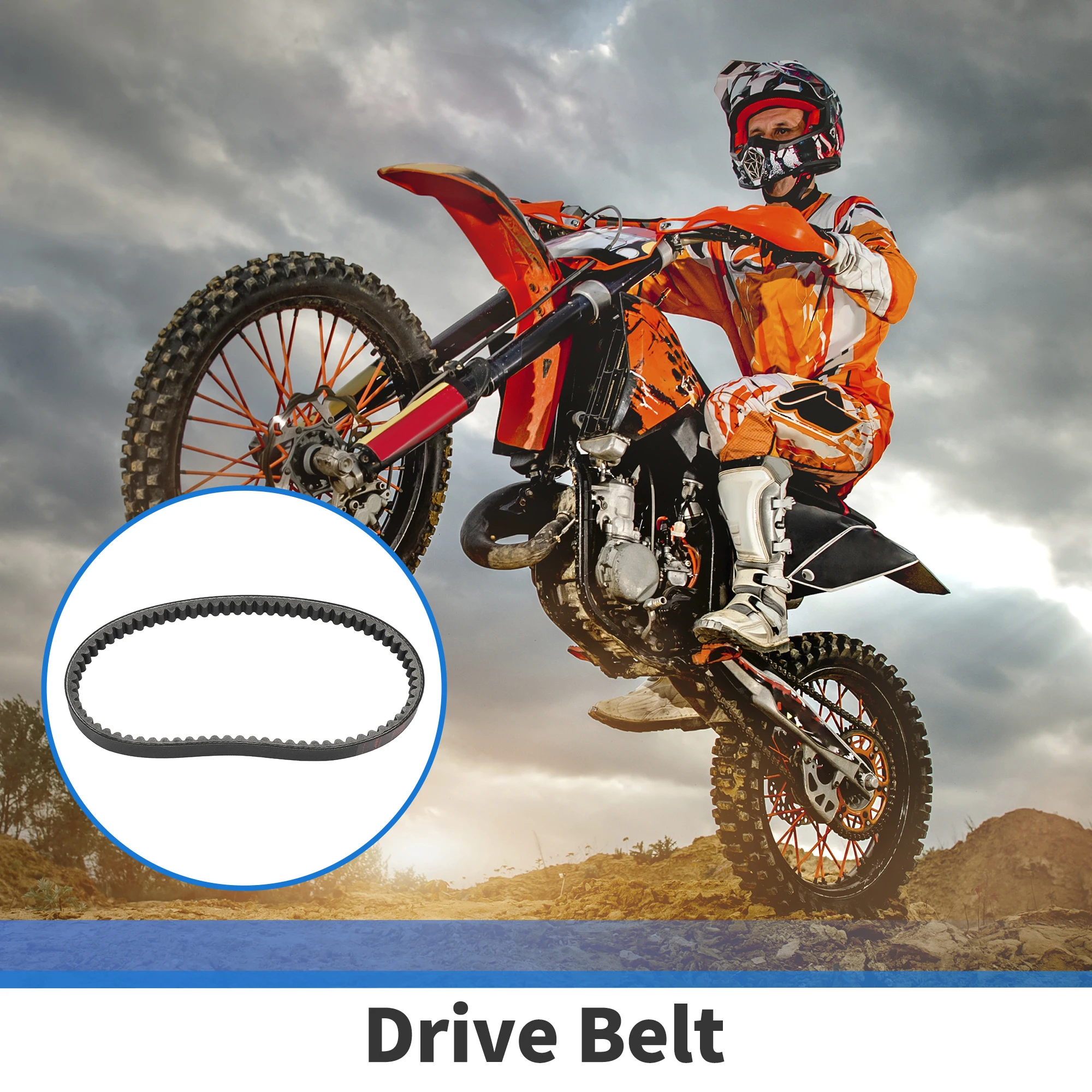 

Motoforti Drive Belt Wear-Resistant Black Powersports V-Belt for CK125T for People S for Agility 125 for Movie Eu3 150