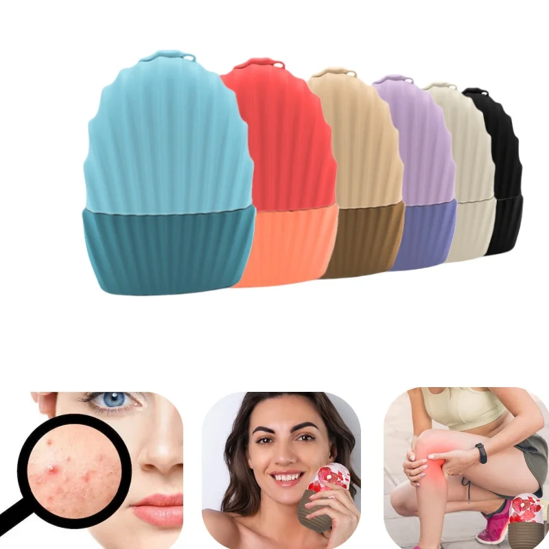 2/1 قطعة الجليد الوجه الأسطوانة قابلة لإعادة الاستخدام قالب من السيليكون تدليك الوجه العين الوجه الجمال أدوات العناية بالبشرة تطبيق الجليد لتقليص المسام الوجه