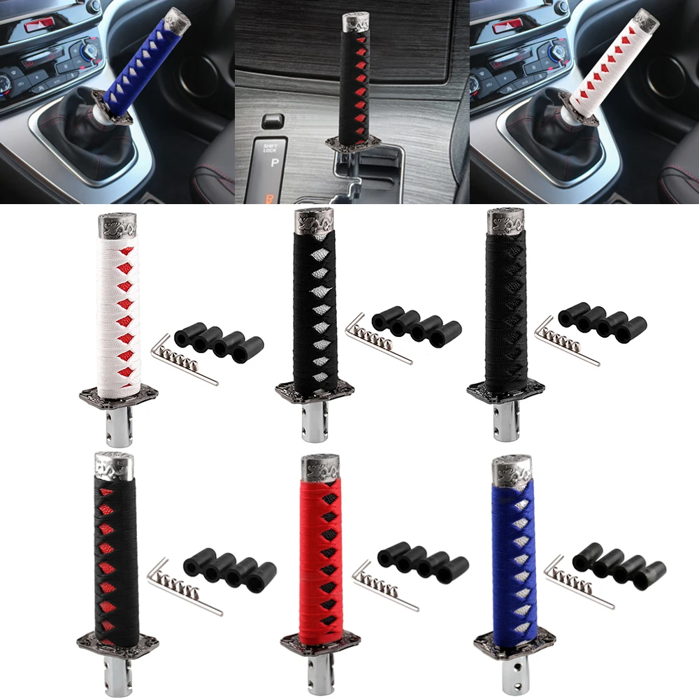 Universal Samurai Sword Gear Shift Knob Shifter Katana Metal Manua Transmission Gearstick for Opel Peugeot Toyota Honda