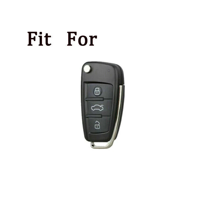 Z+ Zinc Alloy Leather Car Key Fob Case Cover For Audi A1 A3 A4 A6 A7 A8 RS TT S3 R8