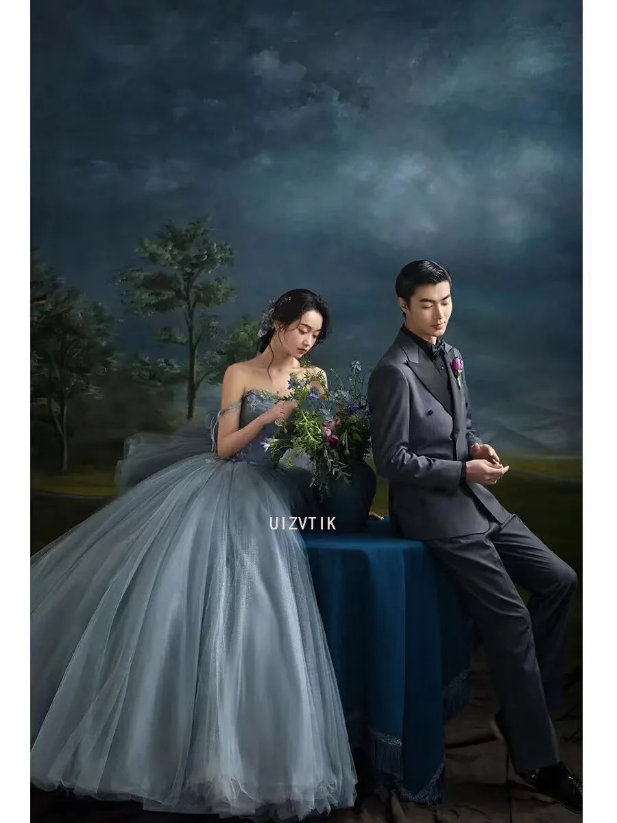 Leichtes Luxus-Hochzeitskleid für Damen, schulterfrei, sexy, trägerlos, elegante Spitze, Bankettkleid, Abendkleider für Frauen, Vestidos