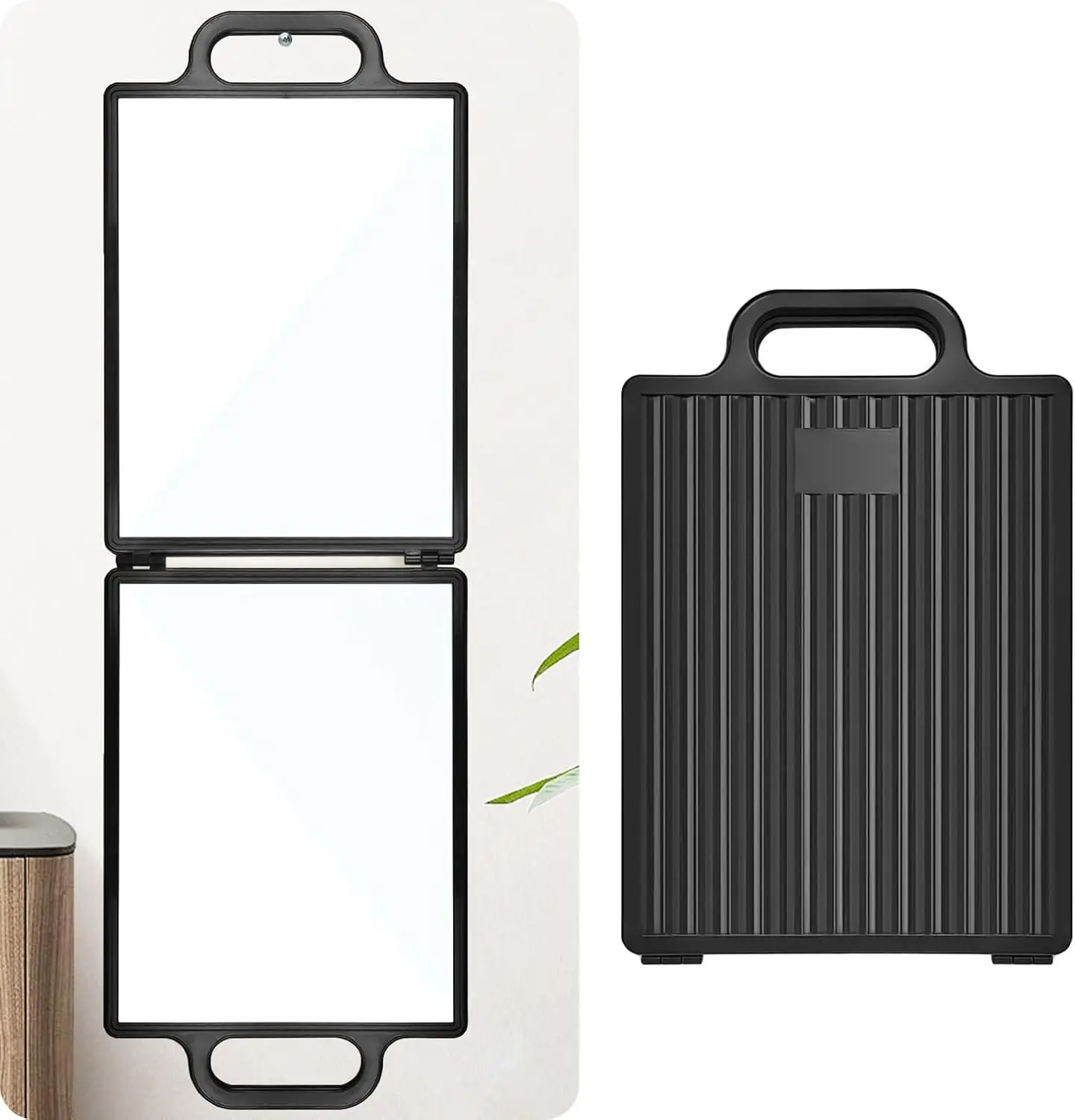 

Foldable Backstage Hanging Mirror 10 * 29.1inch Large Folding Mirror with Handle for Dance Bag Dancers and Artists Aesth