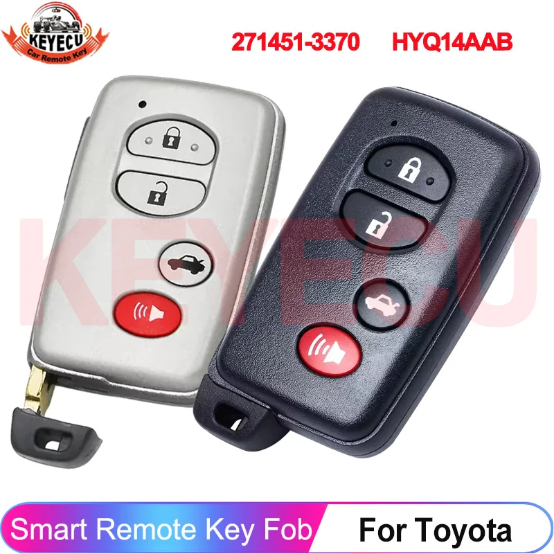 KEYECU Keyless Go HYQ14AAB 271451-3370 For Toyota Avalon Camry Corolla 2007 2008 2009 2010 2011 2012 Car Key Remote 314.3MHz