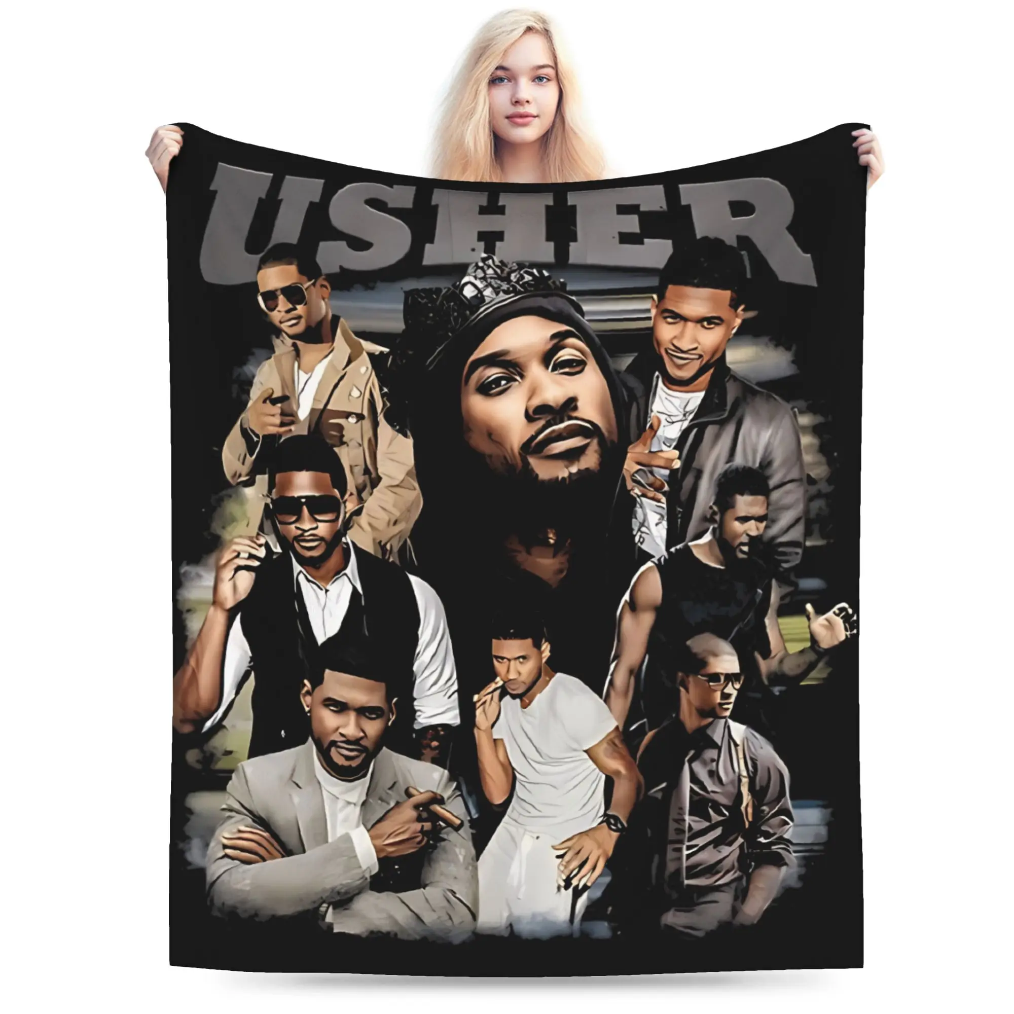 Chris Brown And Usher The Rb Tour Blanket  Raymond And Brown Super Soft Plush Bedding Throws For Bedroom Flannel Bedspread Bed