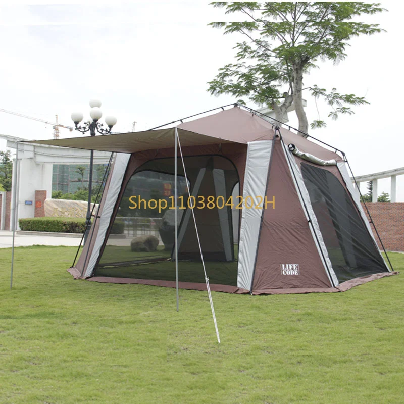 Automatic Rainproof Camping Tent, 8-12 Person Use, Ultralight, High Quality, Family Party, Outdoor, Ventilated, Gazebo Awning