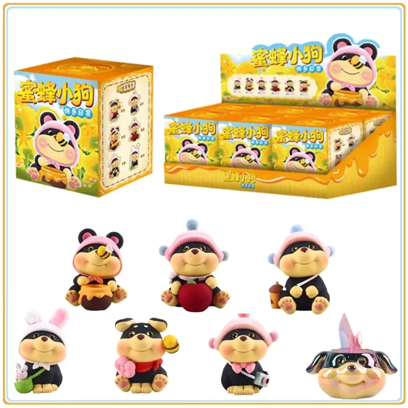 

In Stock Original Bee Dog Happy Daily Life Series Blind Box Anime Character Dolls Collect Lovely Festival Toys Gifts