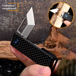 Mini Folding Knife D2 Blade G10 Handle Carbon Fiber High Stiffness Outdoor Camping EDC Out of The Box Knife