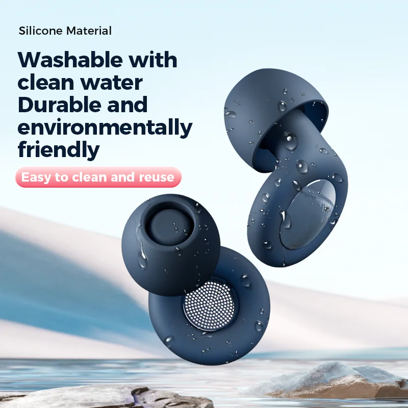 Anti-noise earplugs for sleep, silicone earplugs, waterproof soft ear protection, anti-noise and soundproof earplugs image 4