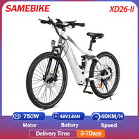SAMEBIKE Electric Bicycle 750W Brushless Motor 48V14AH Lithium Battery Hydraulic Brake E-bike 26 inch Tire Aldult Electric Bike