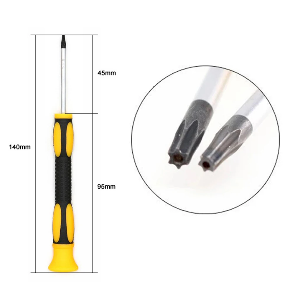 Destornillador hexagonal Torx, mango de desmontaje apto para PS3, PS4, reparación de acero + plástico T6 / T8H/T10H, 1 unidad