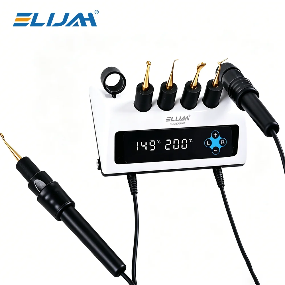 ELIJAH New Digital Display Electric Wax Carving Molding Kit Double Pen 6Pcs Wax Knife Tips Dentistry Laboratory Equipment Tool