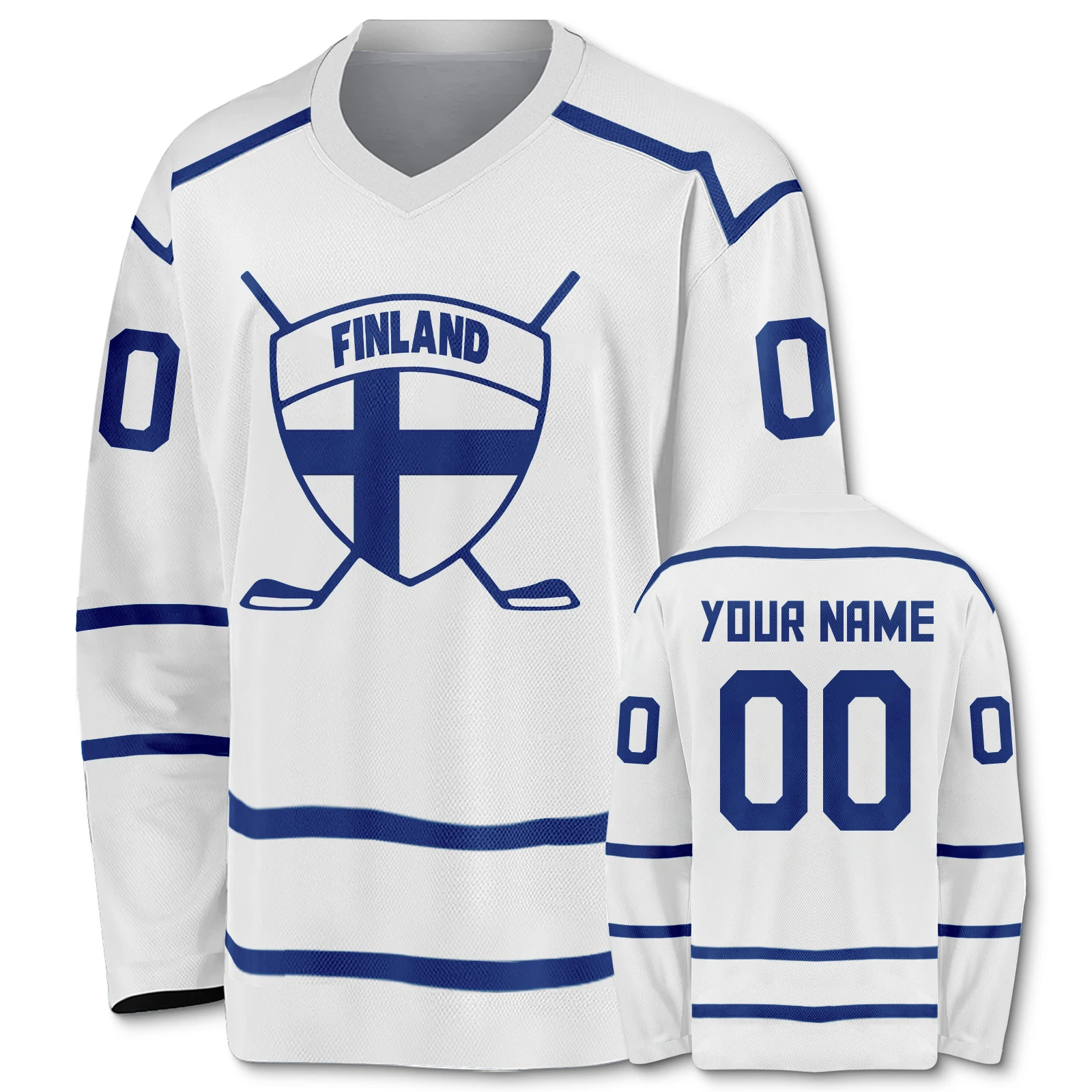 

Finland Personalized Hockey Jersey for Men Women Youth Kids Custom Name Number Hockey Training Shirt Ice Hockey Fans Gift