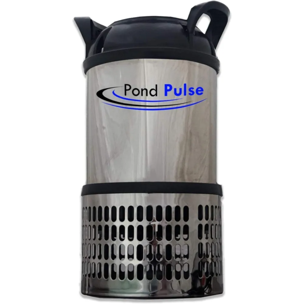 Pond Pulse 15,000 GPH Hybrid Drive Submersible Pump for Ponds, Water Gardens and Pond Free Waterfalls w/ 30' Power Cord - PP