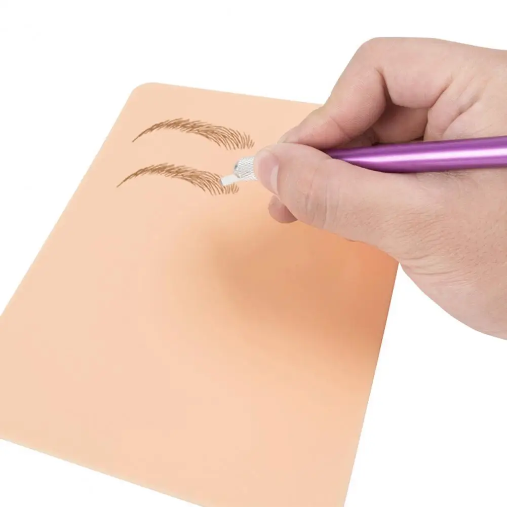 Tattoo Artists Practice Skin 10 Pcs Double-sided Practice Skin Sheets Fake Tattooing Microblading Eyebrow Supplies for Artists