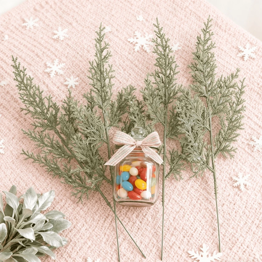 

10Pcs Artificial Plants Christmas Tree Home Room Table Decor Outdoor Accessories Cheap Household Product Vases Diy Gift Box Prop