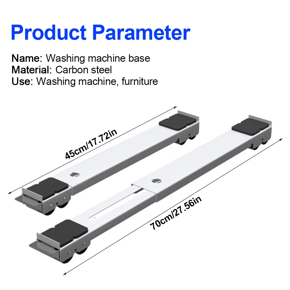 2 stuks rail met wielen antislip koelkast basishouder zware basis voor wasmachines koelkast