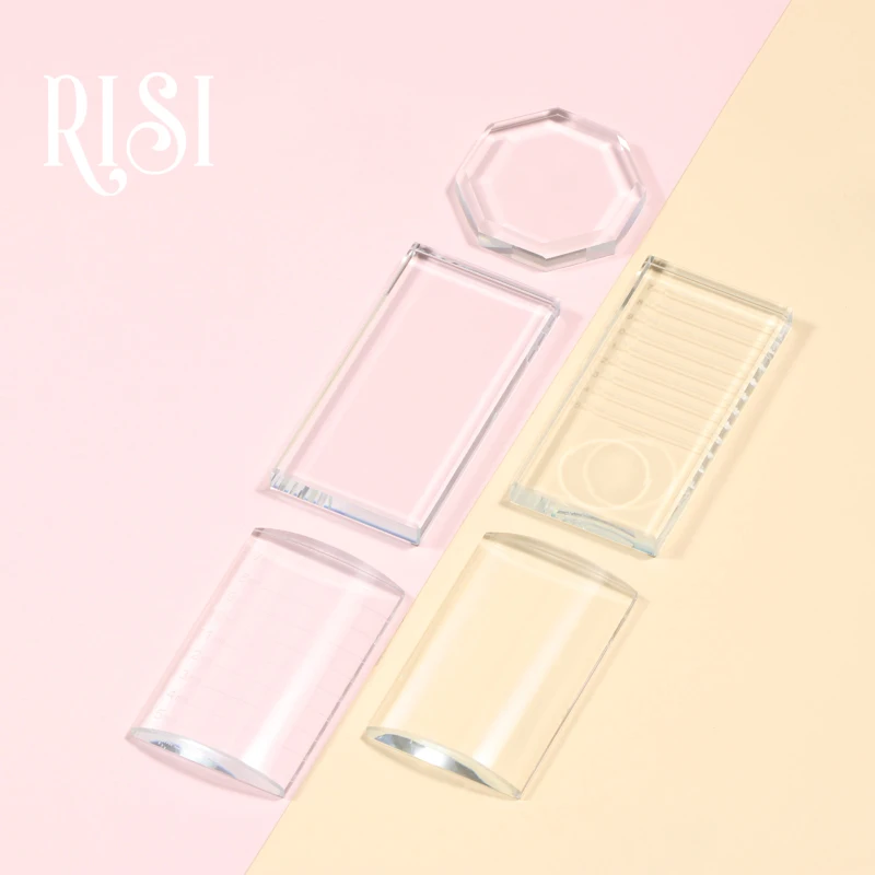 RISI Eyelash Display Crystal Table Professional Crystal Glass Adhesive Glue Palette Eyelash Extensions