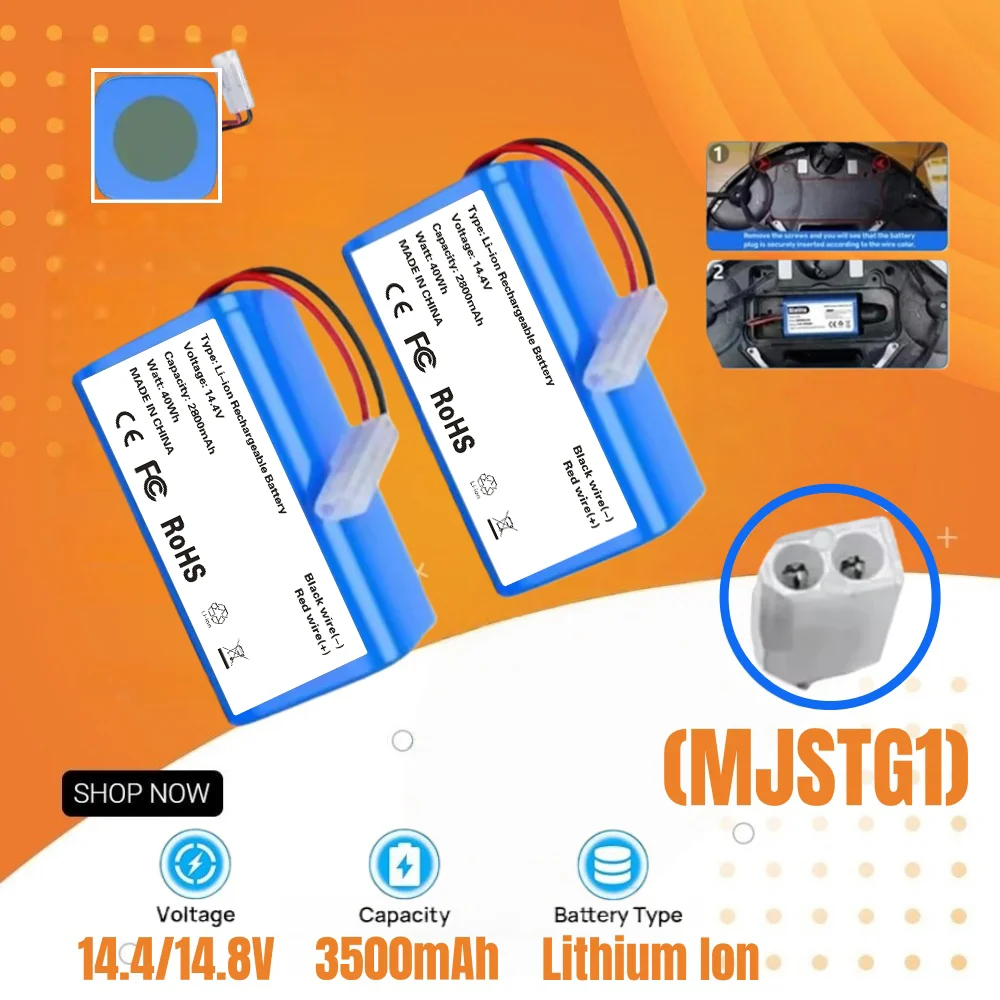 

Литий-ионный аккумулятор 14,4 В, 3500 мАч, подходит для робота-пылесоса Xiaomi Essential G1 (SKV4136GL) (MJSTG1)